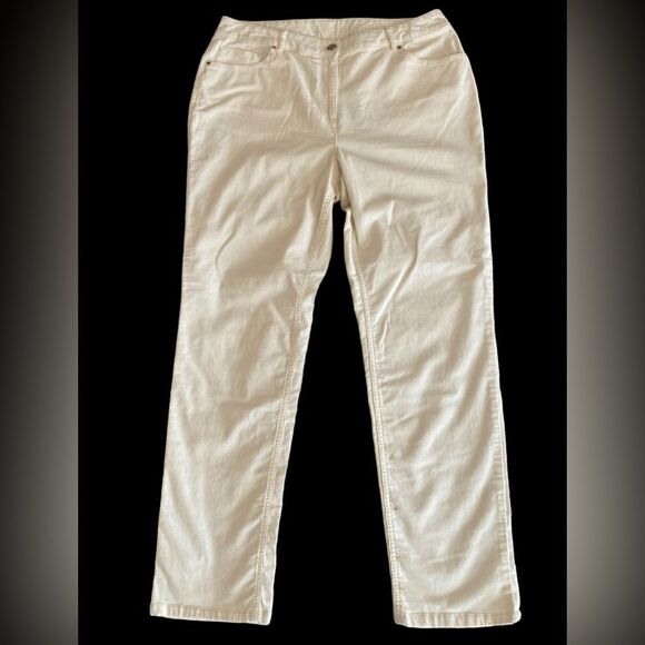 Chicos English cream comfortable flattering stretch corduroy pants size 18 NWOT - Picture 4 of 9